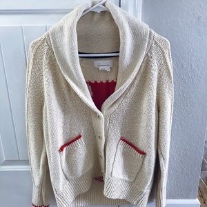 anthropologie lobster cardigan